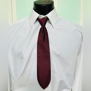Boys Merlot Burgundy Wine Dark Red Tie Wedding Tuxedo Herringbone Pre Tied clip